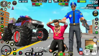 Captura de tela de Police Monster Truck Car Games 6