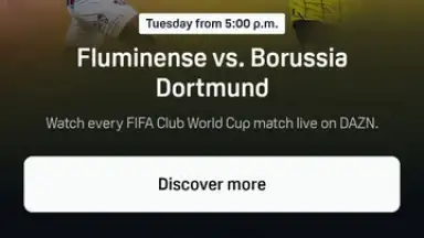 Captura de tela de DAZN 3