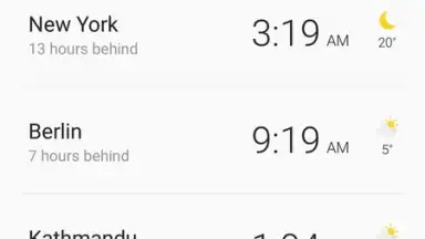Captura de tela de Samsung Clock 3
