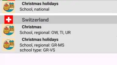 Captura de tela de Holidays on Date 2