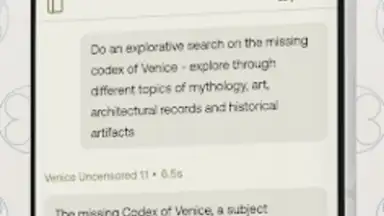 Captura de tela de Venice AI 3