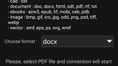 Captura de tela de PDF Conversion Tool 6