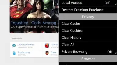 Captura de tela de Photon Flash Player and Browser 2