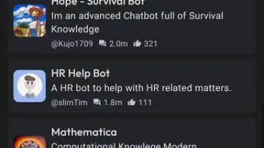Captura de tela de Character AI 15