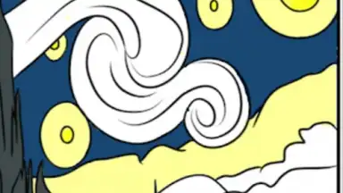 Captura de tela de Vincent van Gogh Coloring Book 13