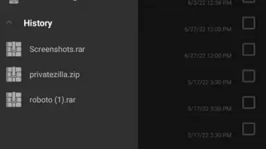 Captura de tela de RAR 13