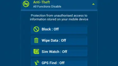Captura de tela de eScan Mobile Security 3