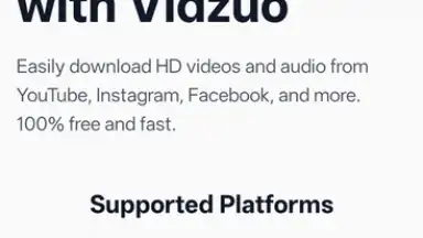 Captura de tela de Download Videos from All Social Media - Vidzuo 1