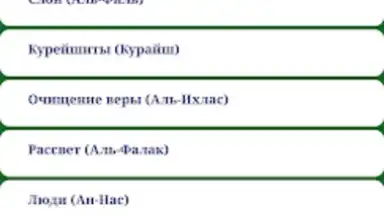 Captura de tela de Короткие суры Корана 3