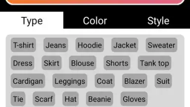 Captura de tela de AI Dress Up 2