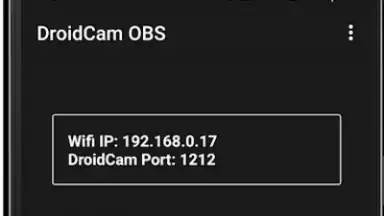 Captura de tela de DroidCam OBS 1