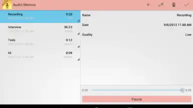 Captura de tela de Audio Memos 2