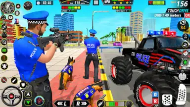 Captura de tela de Police Monster Truck Car Games 8