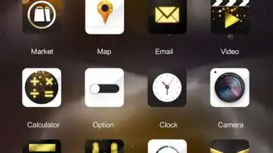 Captura de tela de Gold Rush GOLauncher EX Theme 3