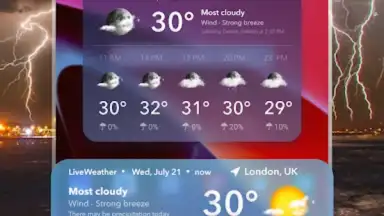 Captura de tela de Live Weather Widget & Radar 9