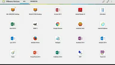 Captura de tela de VMware Horizon Client 2
