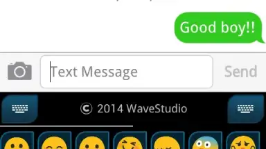 Captura de tela de Emoji Keyboard+ Blue theme 1