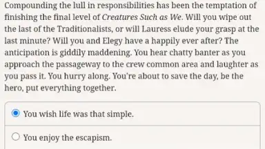 Captura de tela de Creatures Such as We 5
