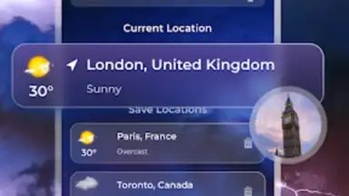 Captura de tela de Live Weather Widget & Radar 14