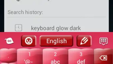 Captura de tela de Pink Keyboard Hearts Glow 3