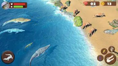 Captura de tela de Wild Crocodile Family Sim Game 1