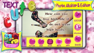 Captura de tela de Cute Text Photo Maker and Editor 6