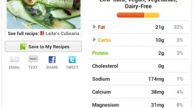 Captura de tela de Recipes & Nutrition 3
