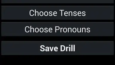 Captura de tela de Spanish Verb Trainer 1