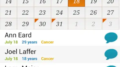 Captura de tela de Birthday Calendar Free 8