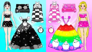 Captura de tela de Chibi Doll Dress Up DIY Games 4