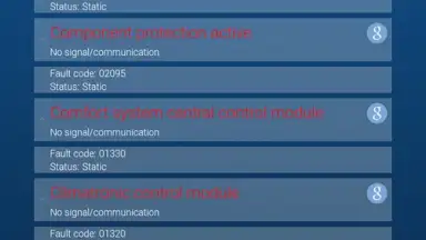 Captura de tela de OBDeleven VAG car diagnostics 4