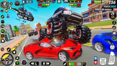 Captura de tela de Police Monster Truck Car Games 7