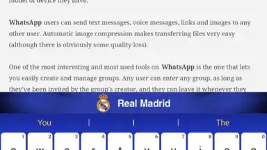 Captura de tela de Real Madrid Official Keyboard 1