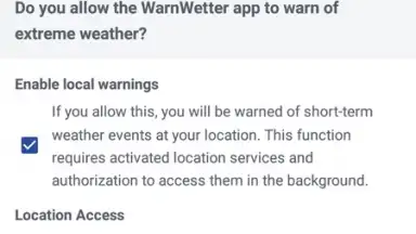 Captura de tela de WarnWetter 2