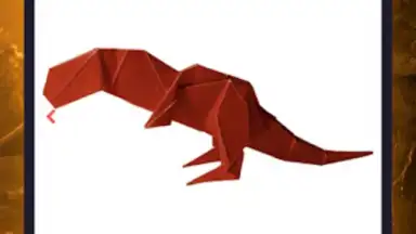 Captura de tela de Origami dinosaurs paper shapes 19