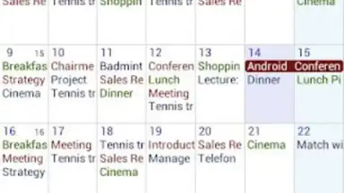 Captura de tela de Business Calendar 3