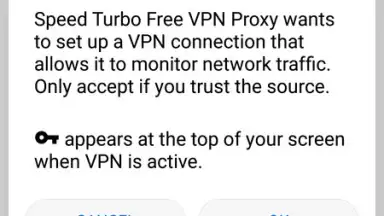 Captura de tela de Speed Turbo Free VPN Proxy 1
