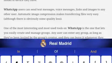Captura de tela de Real Madrid Official Keyboard 3