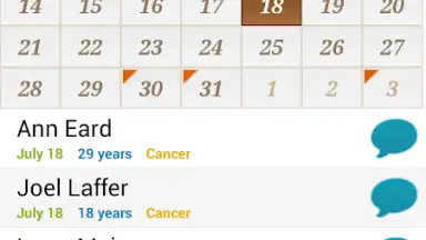 Captura de tela de Birthday Calendar Free 7