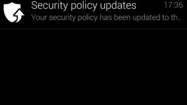 Captura de tela de Samsung Security Policy Update 4