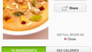 Captura de tela de Recipes & Nutrition 1