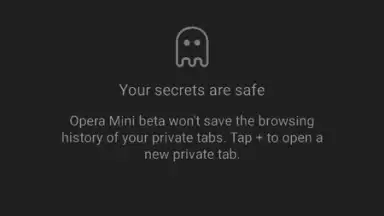 Captura de tela de Opera Mini beta 5