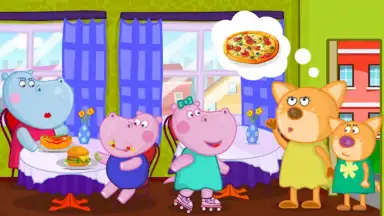 Captura de tela de Kids Cafe with Hippo 7