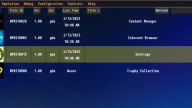 Captura de tela de Vita3K 1