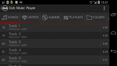 Captura de tela de Dub Music Player 1