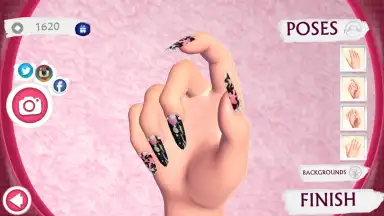 Captura de tela de Cute Nail Art Designs Game 3D 7