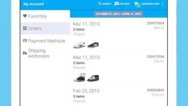 Captura de tela de Zappos 6