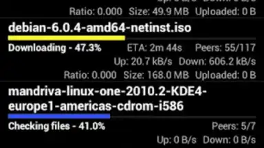 Captura de tela de tTorrent Lite 1