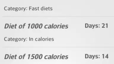 Captura de tela de Diets for losing weight 1