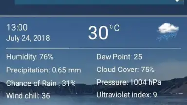 Captura de tela de Live Weather Forecast 1